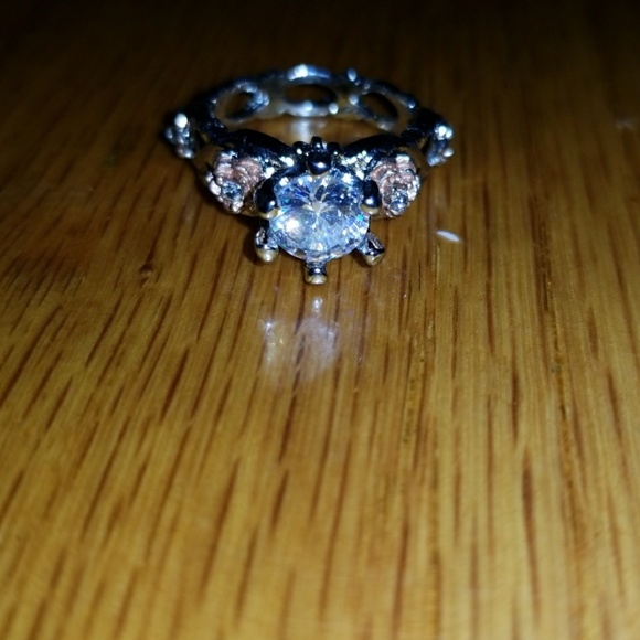 Sterling silver and Rose gold white sapphire - Picture 4 of 8